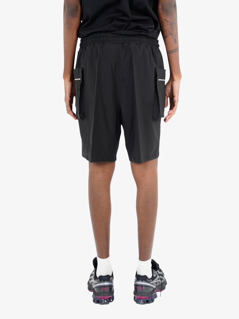 YES LONDON bermuda con elastico in vita uomo nero cotone