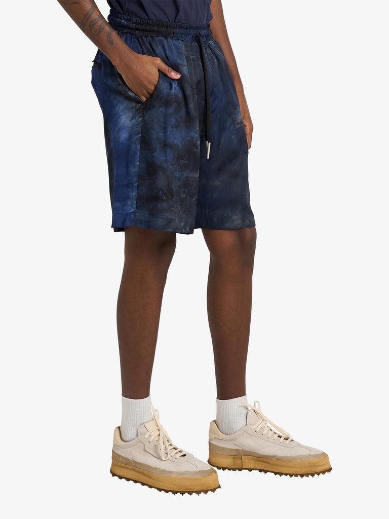 YES LONDON bermuda con stampa uomo blu viscosa