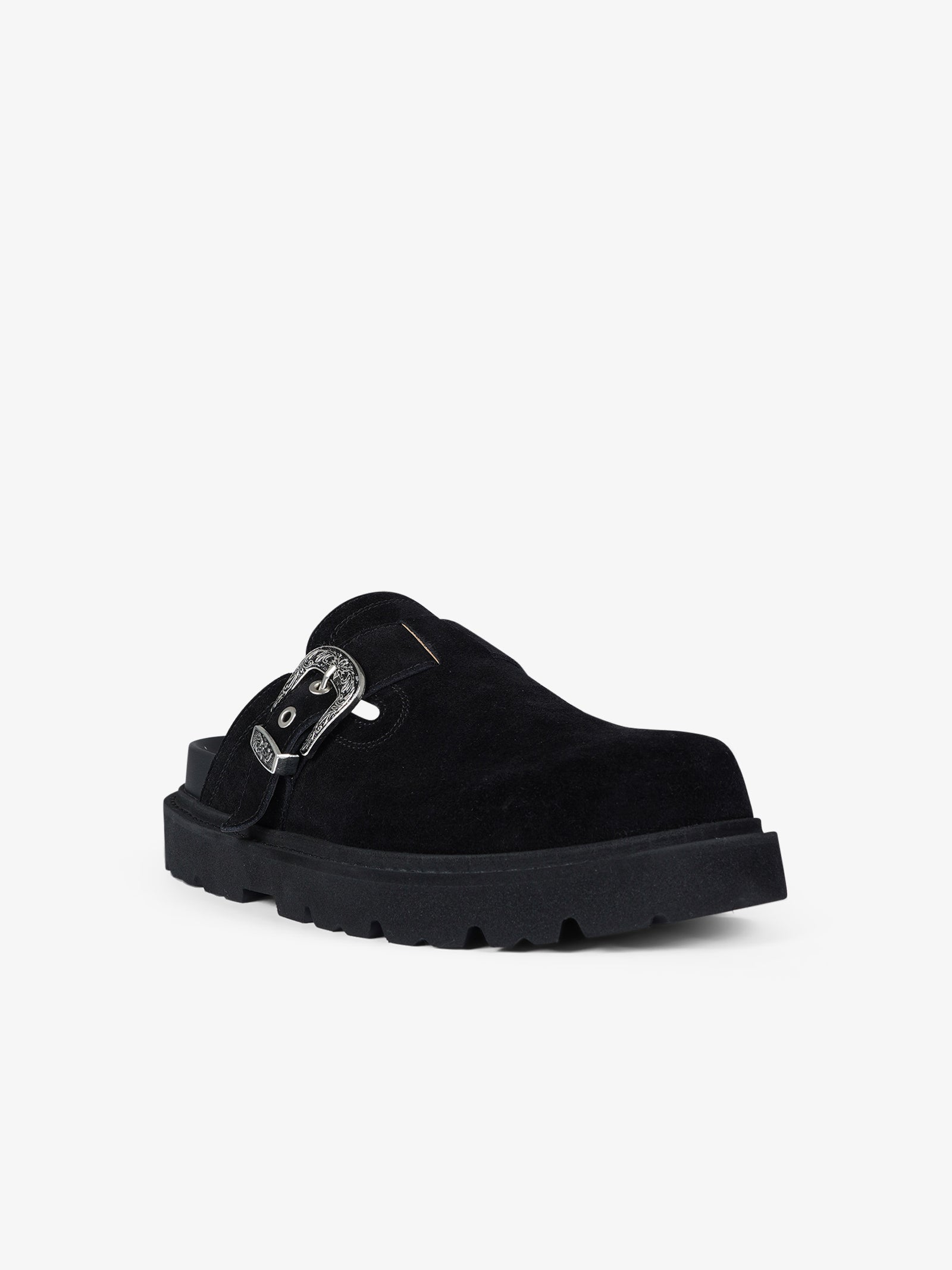 ACUPUNCTURE unisex nyu texas mule black leather slippers