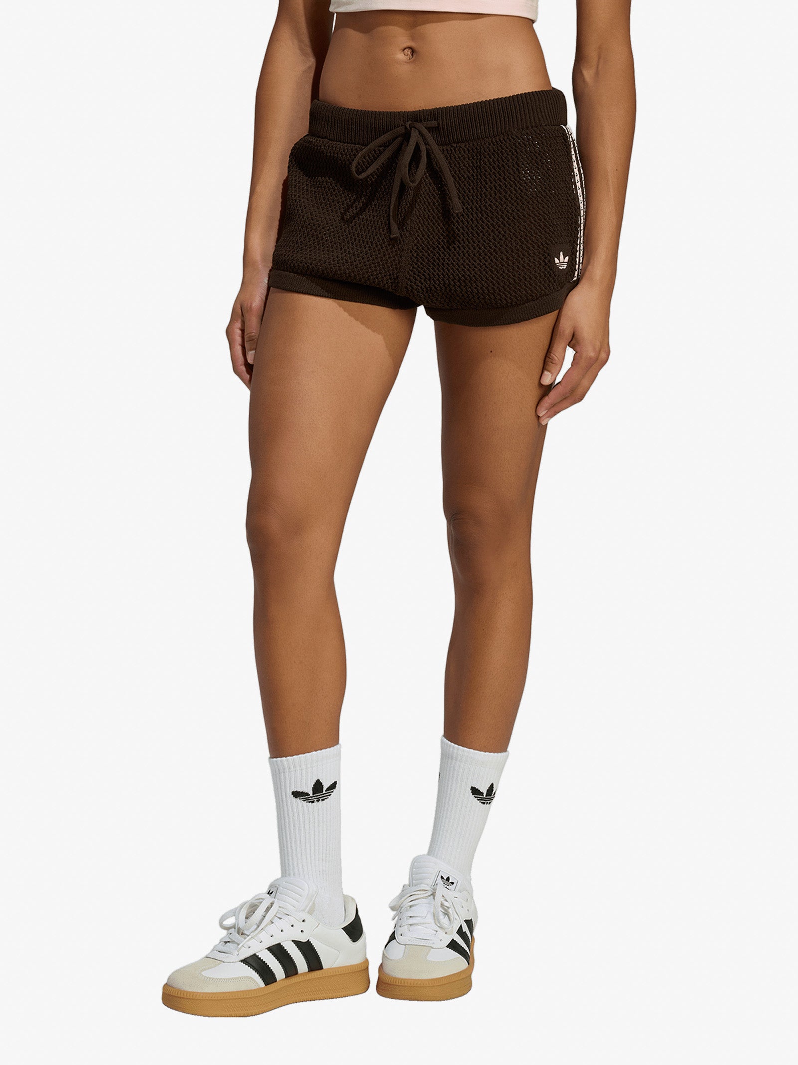 ADIDAS brown women's crochet shorts