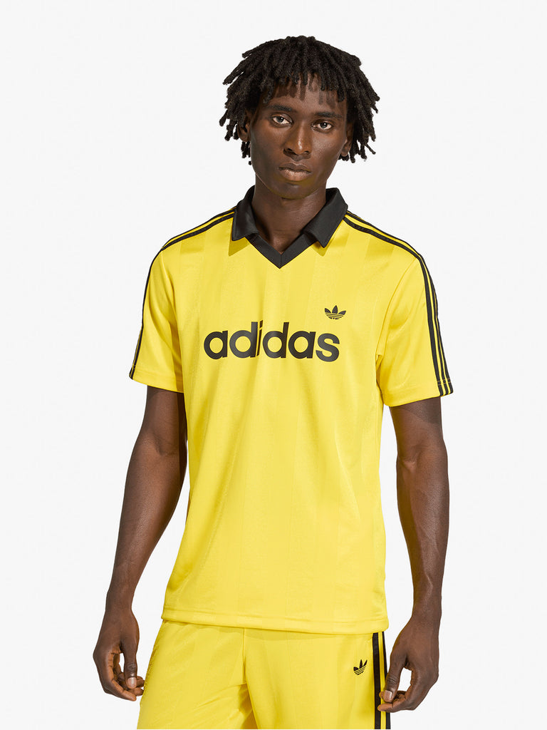 ADIDAS yellow men's 3 stripes t-shirt
