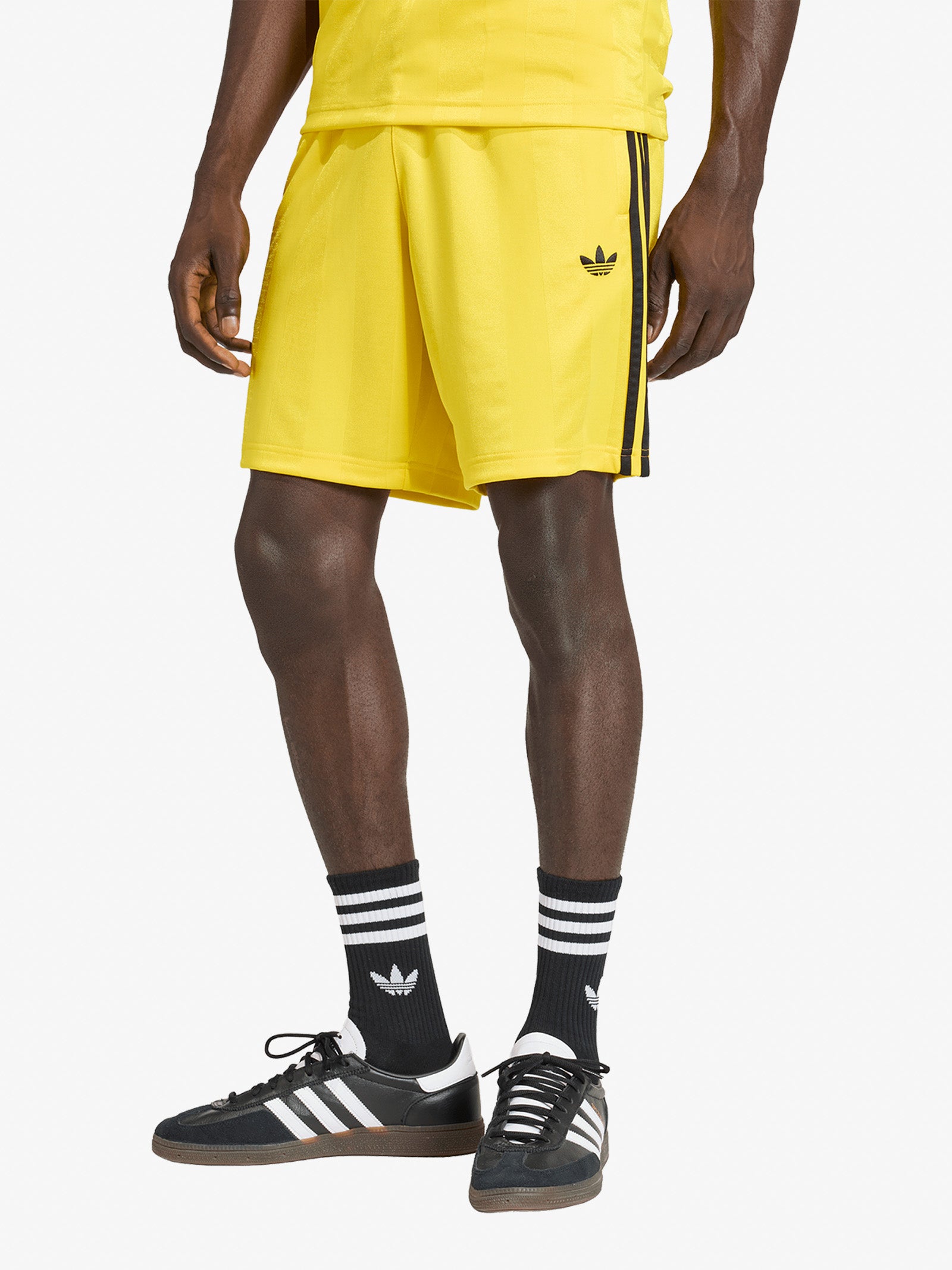ADIDAS yellow men's 3 stripes shorts