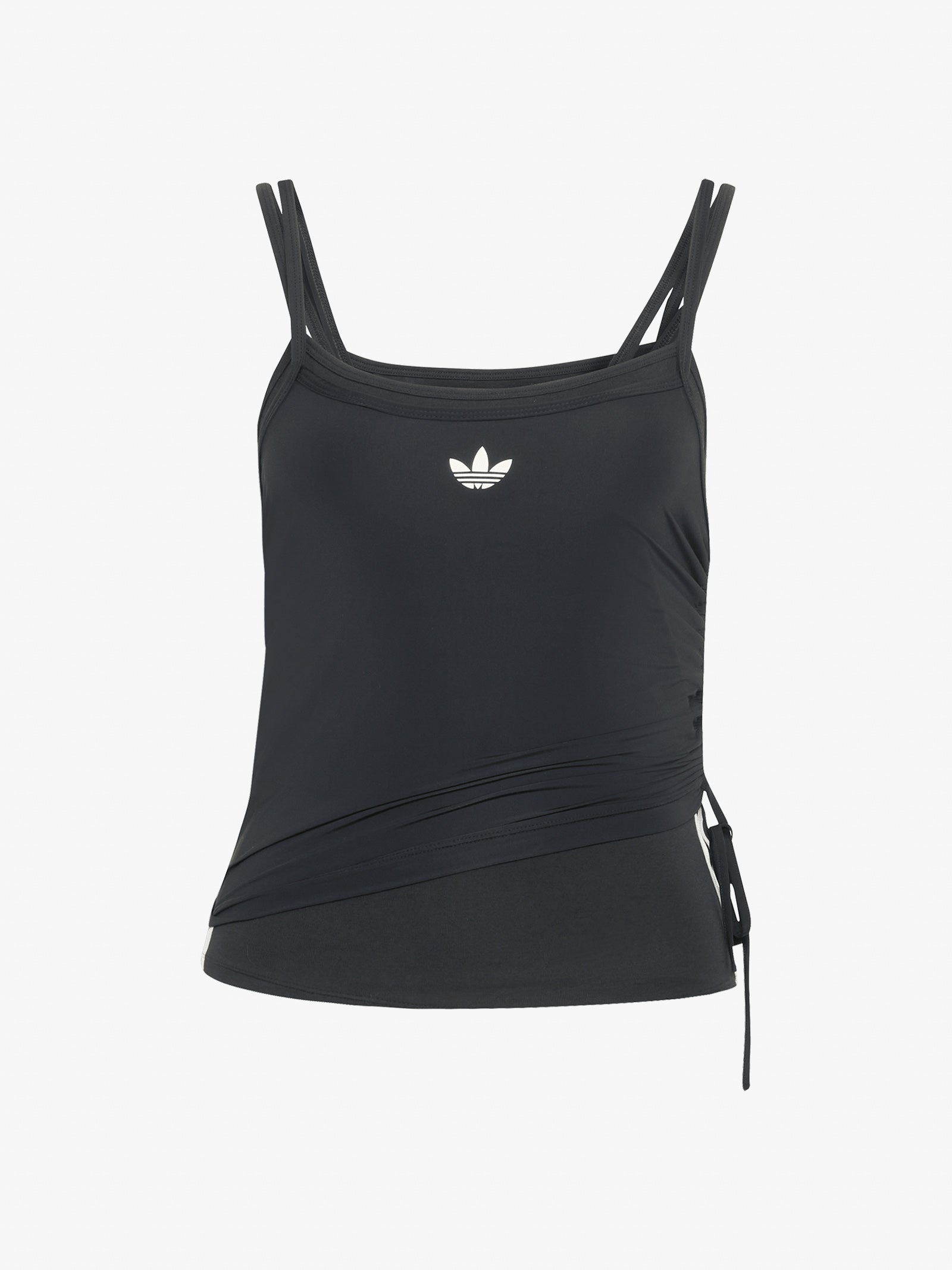 ADIDAS black cotton women's double layered top