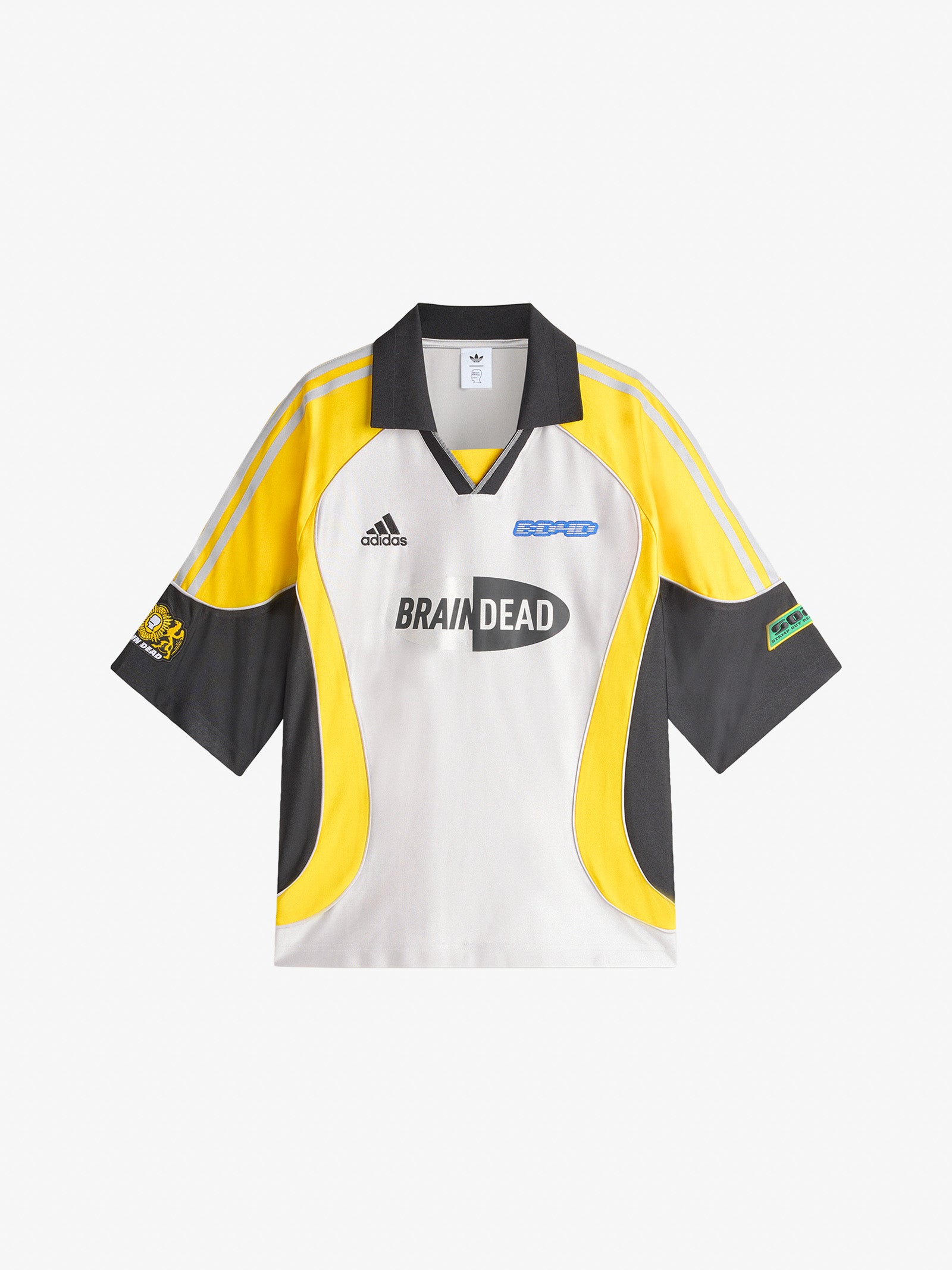 ADIDAS X BRAIN DEAD t-shirt x brain dead soccer man gray