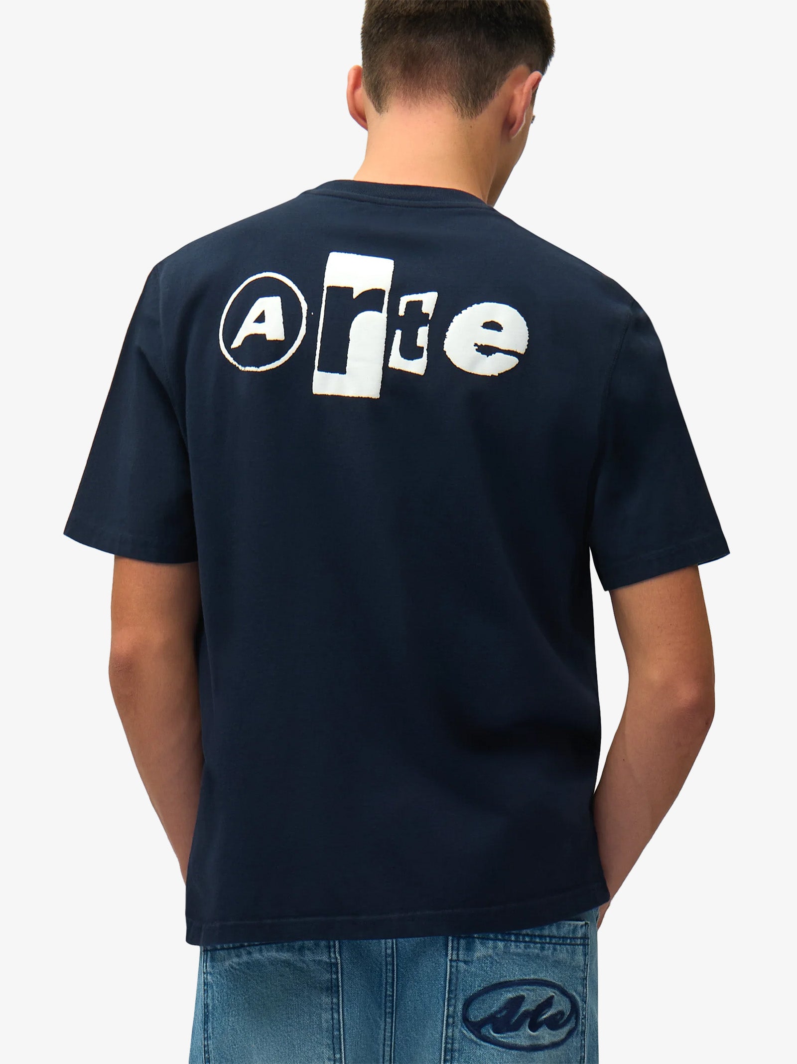 ARTE ANTWERP back collage t-shirt blue man