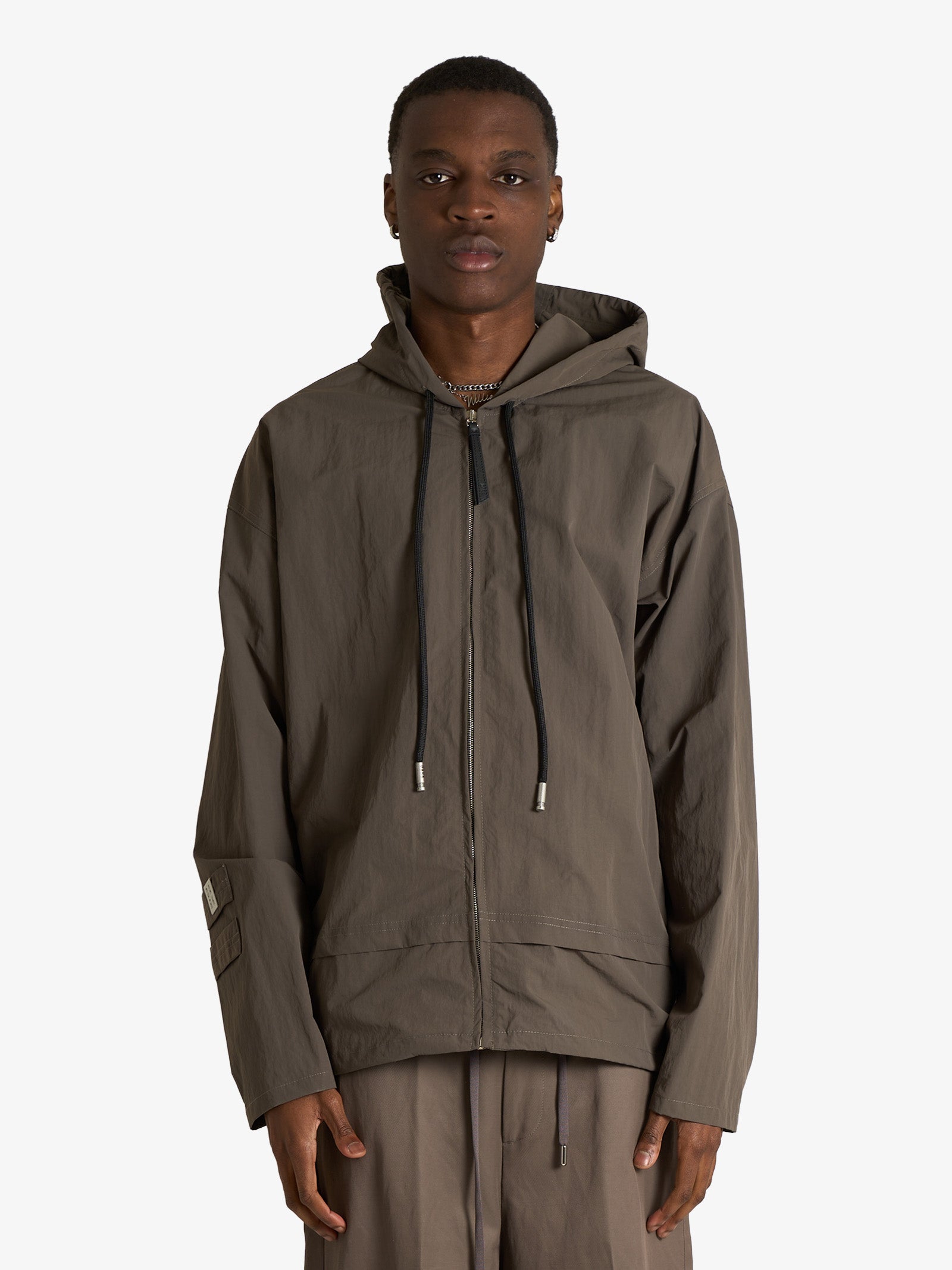 ADIDAS originals washed graphics zip-thru hoodie gray man