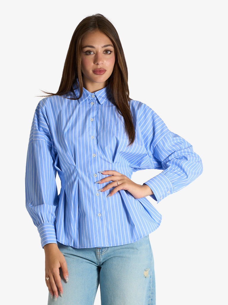 DIXIE light blue women's pleated shirt