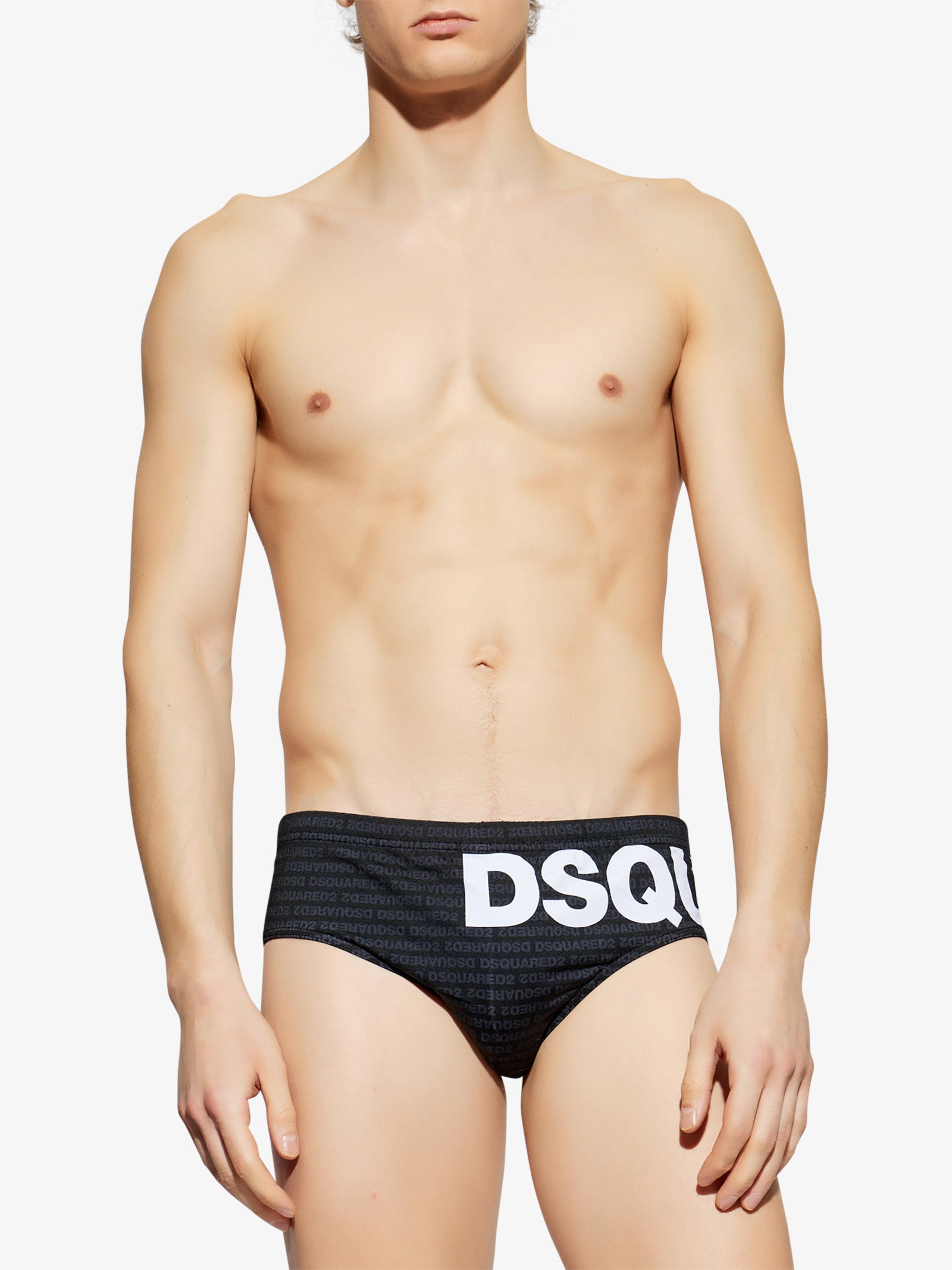 DSQUARED2 Black men's side logo swimsuit