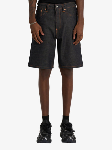 EVISU seagull printed pocket denim men's shorts