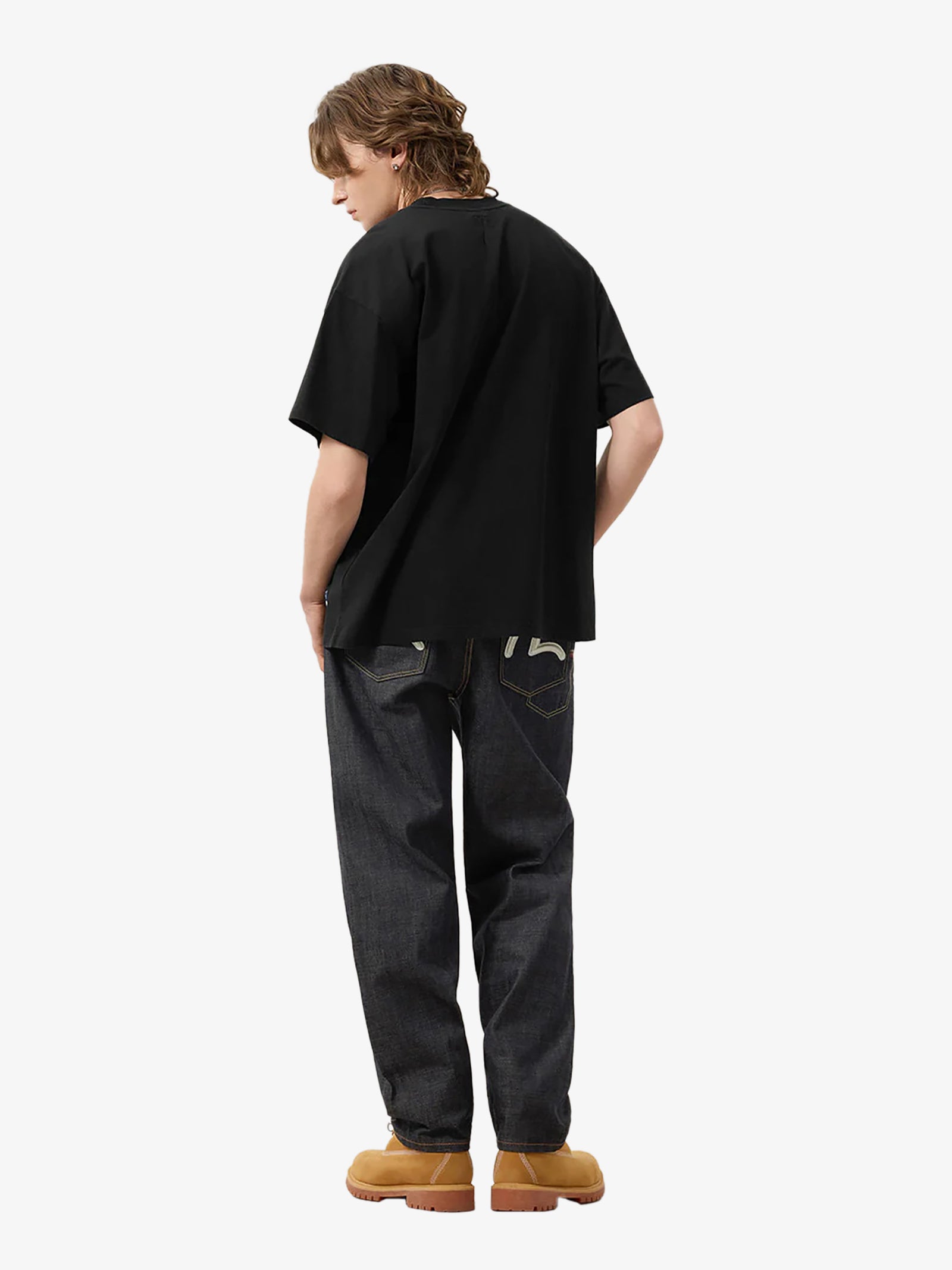 EVISU 7-pocket logo seagull embroidery jeans #2030 men's blue