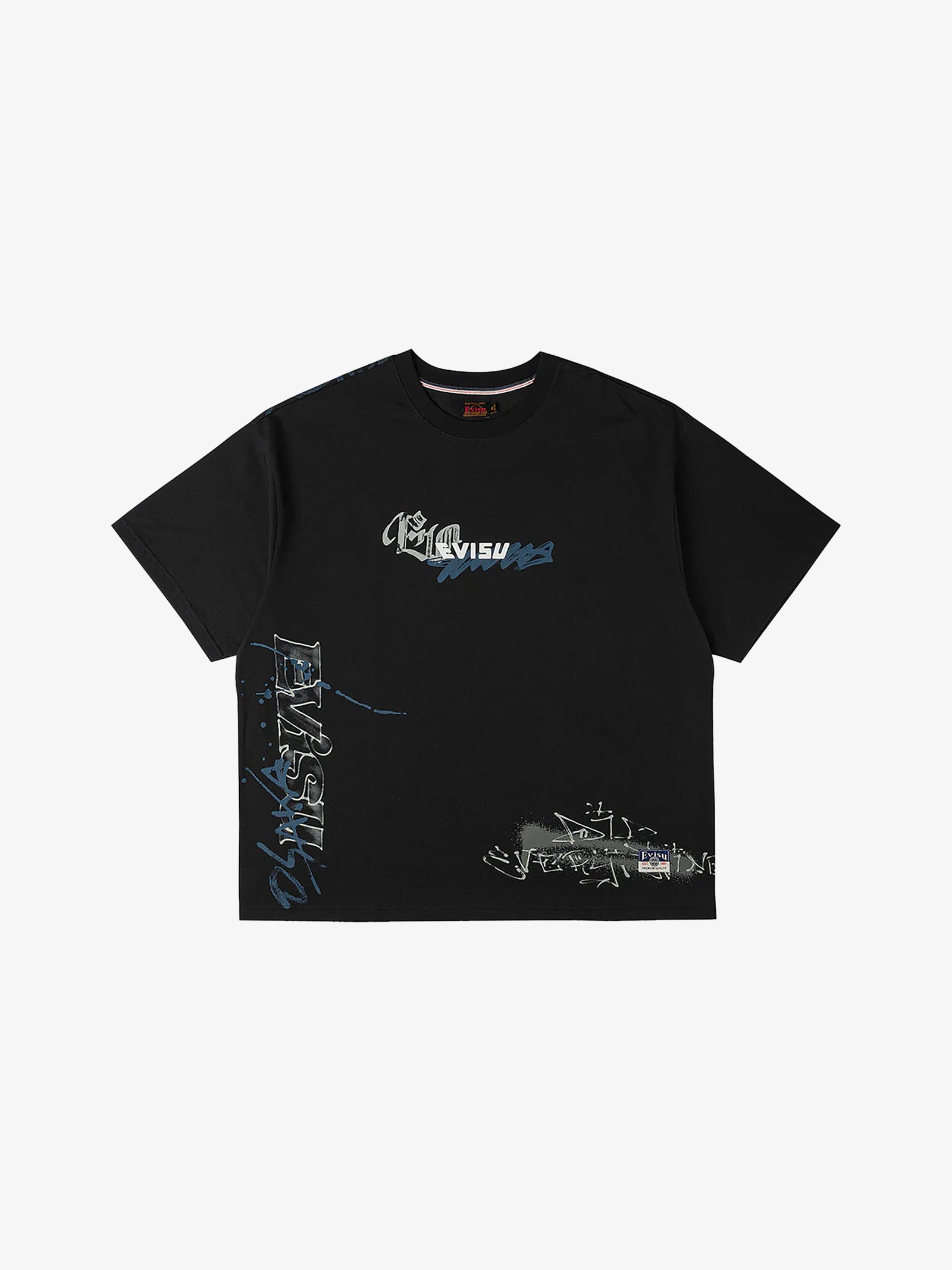 EVISU evisu logo graphic allover t-shirt black man