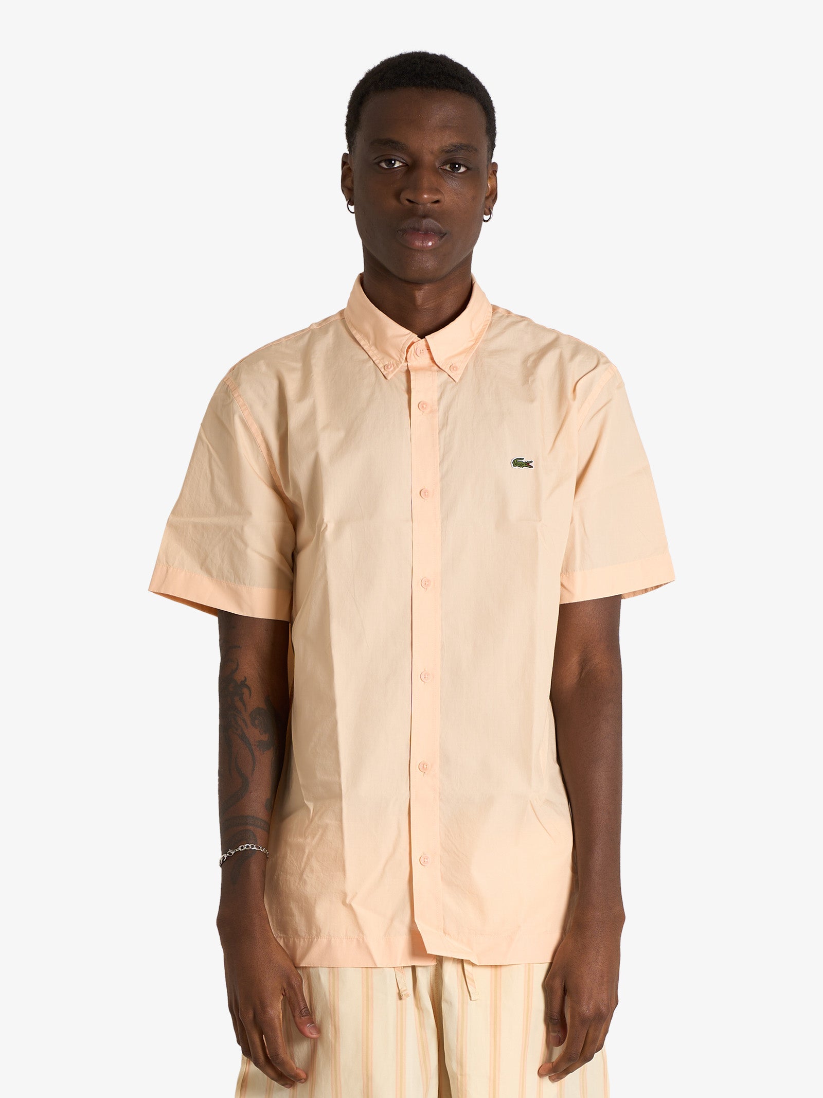 lacoste short sleeve dress shirts Lacoste Men's Regular Fit Short Sleeve Oxford Shirt - 17
