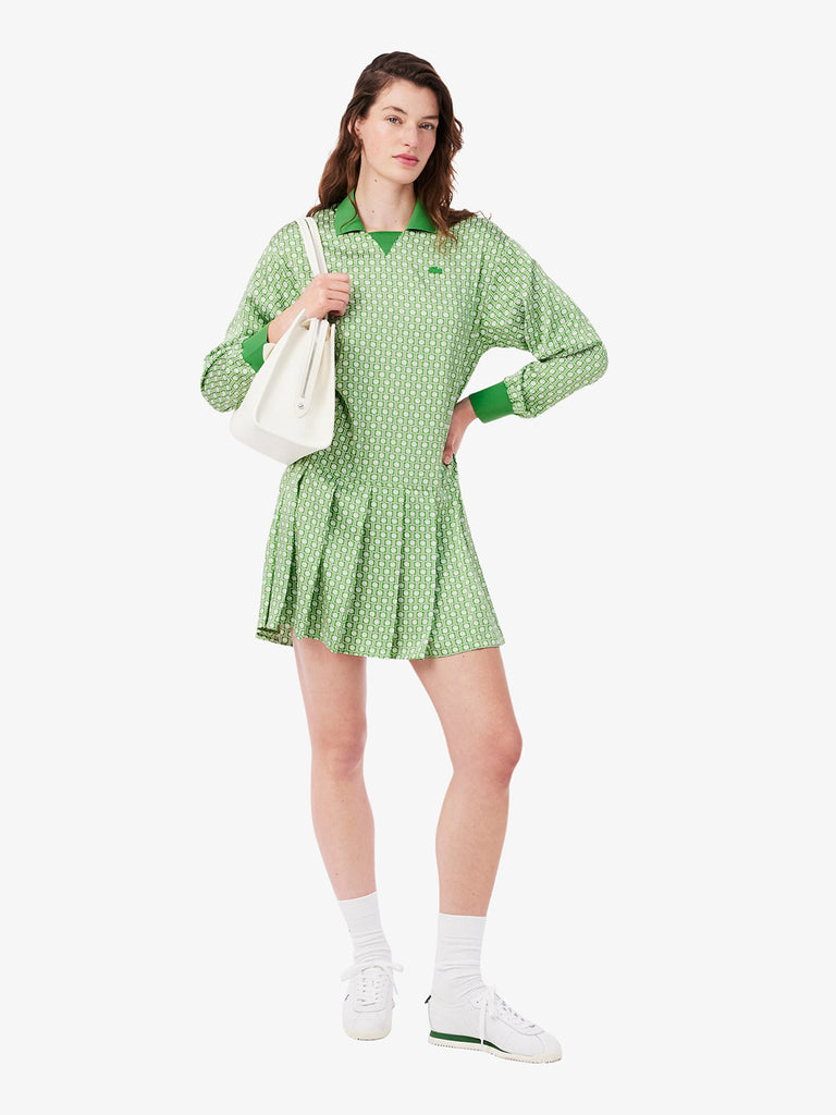 lacoste pleated dress LACOSTE USA Women's Pleated Midi Dress