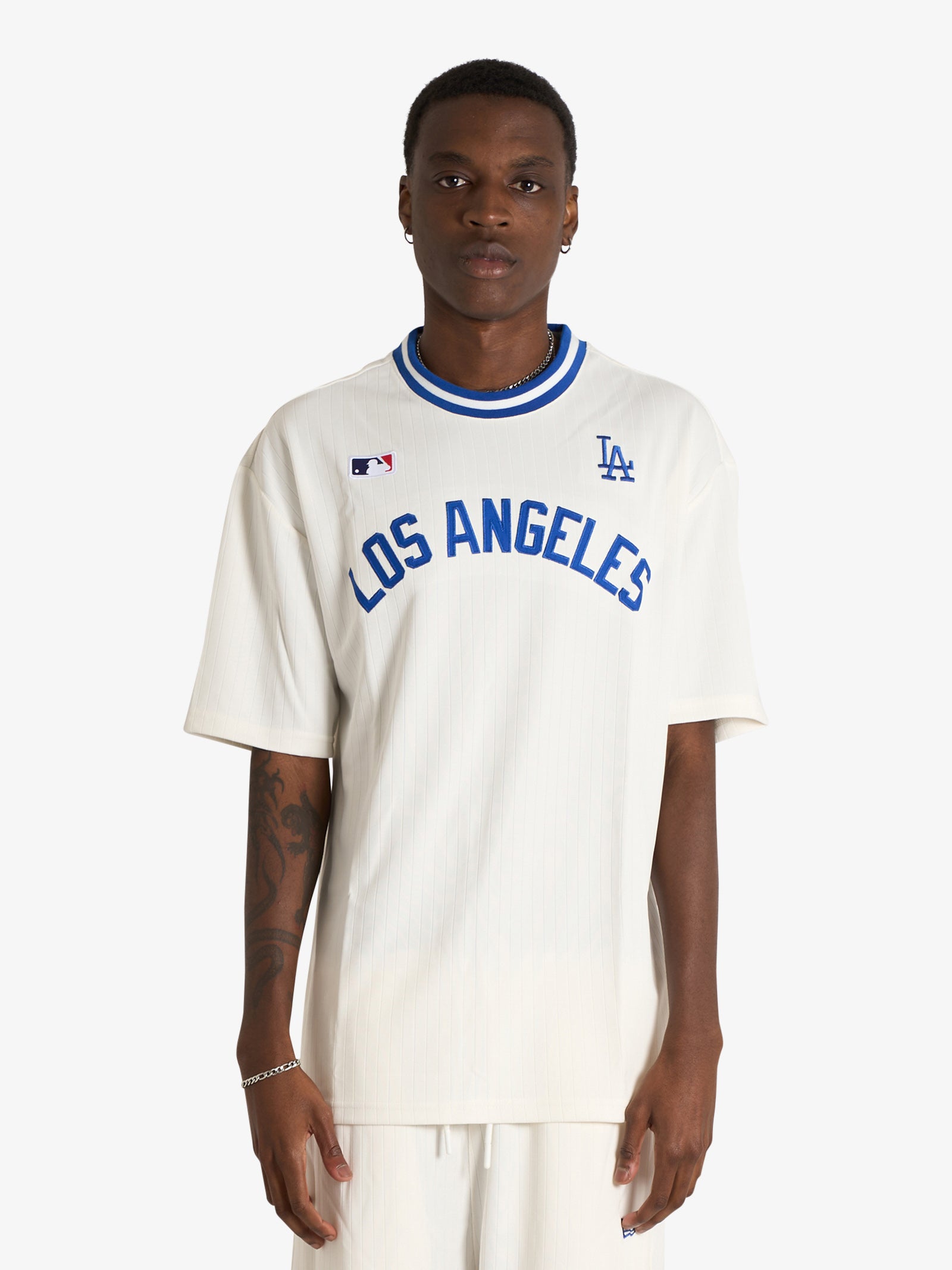 NEW ERA la dodgers mlb arch men's white oversized t-shirt