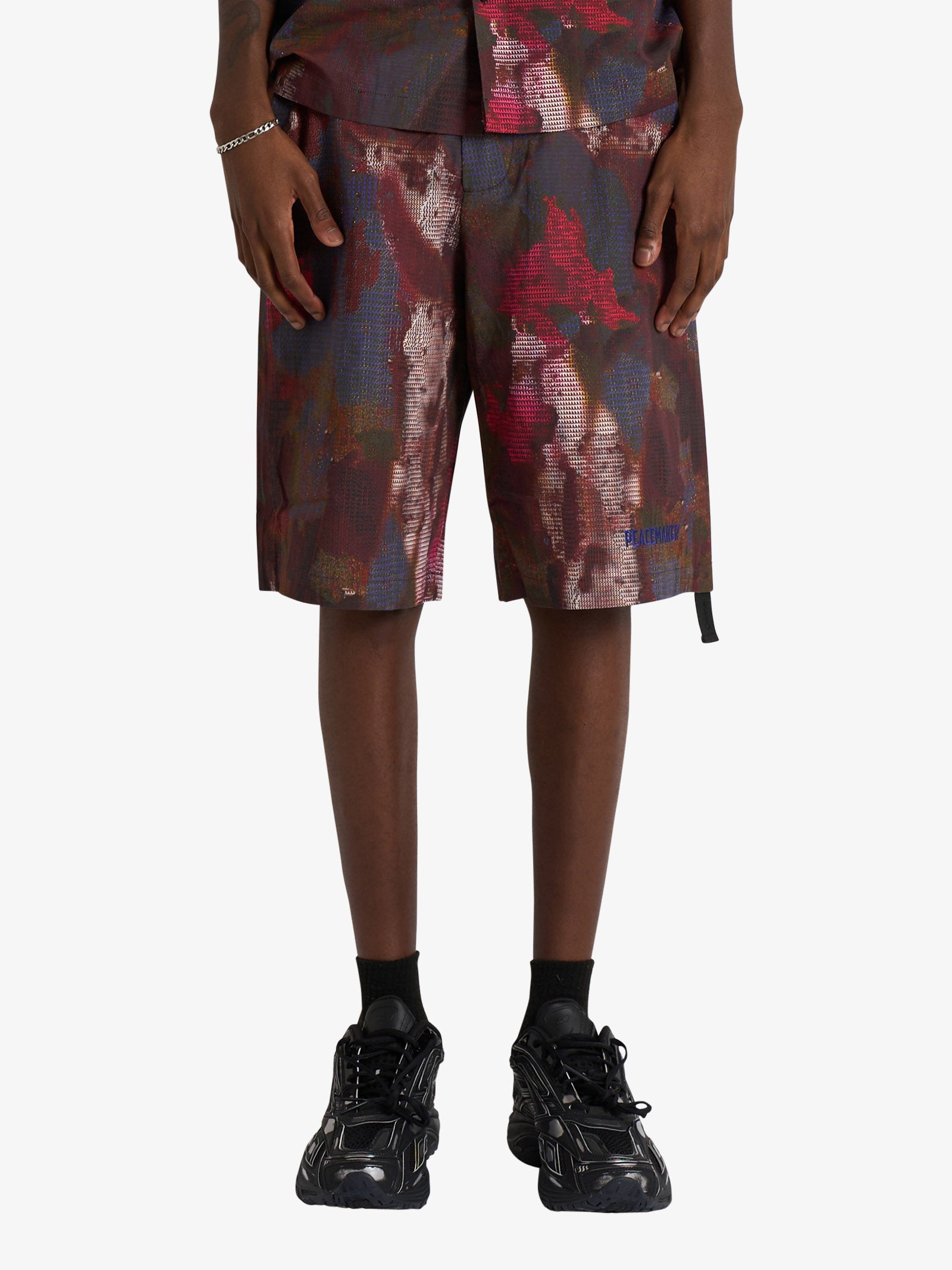 OAMC PEACEMAKER shorts fatigue blue man