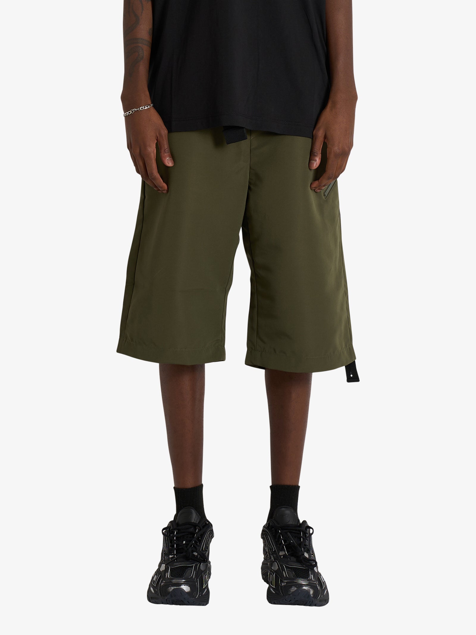 OAMC PEACEMAKER shorts fatigue black man