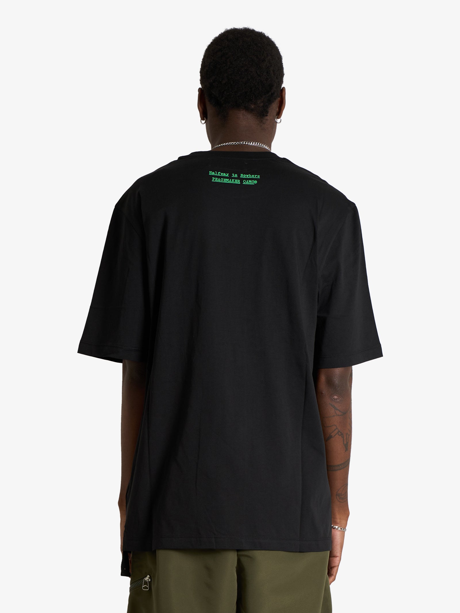 OAMC PEACEMAKER t-shirt regular tee flower print man black