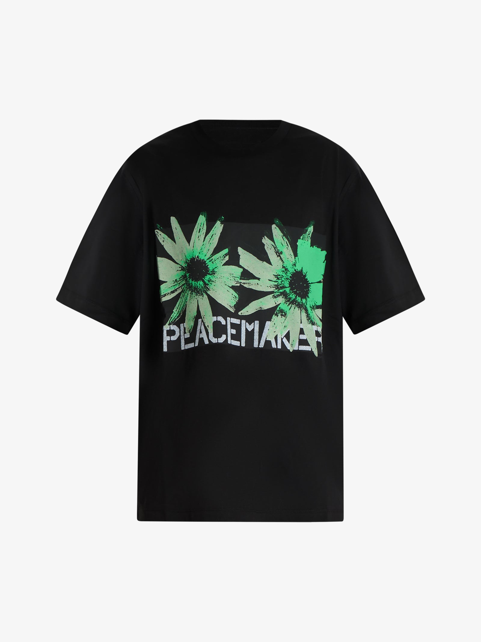OAMC PEACEMAKER t-shirt regular tee flower print man black