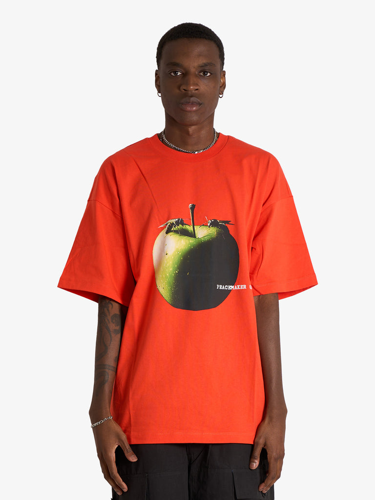 OAMC PEACEMAKER oversize tee apple print t-shirt red man