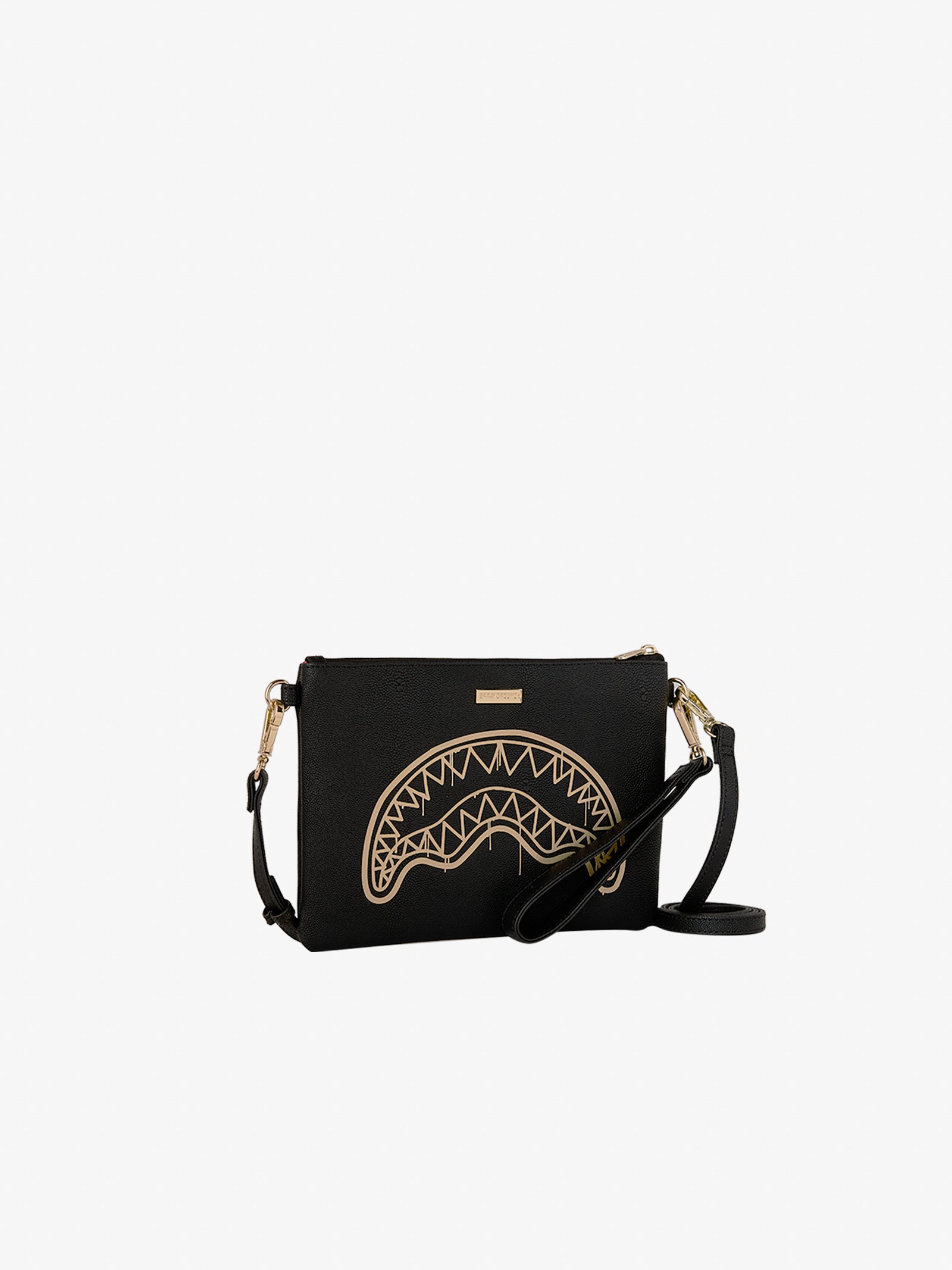 SPRAYGROUND clutch that gold drap crossbody 910b8977nsz black pvc