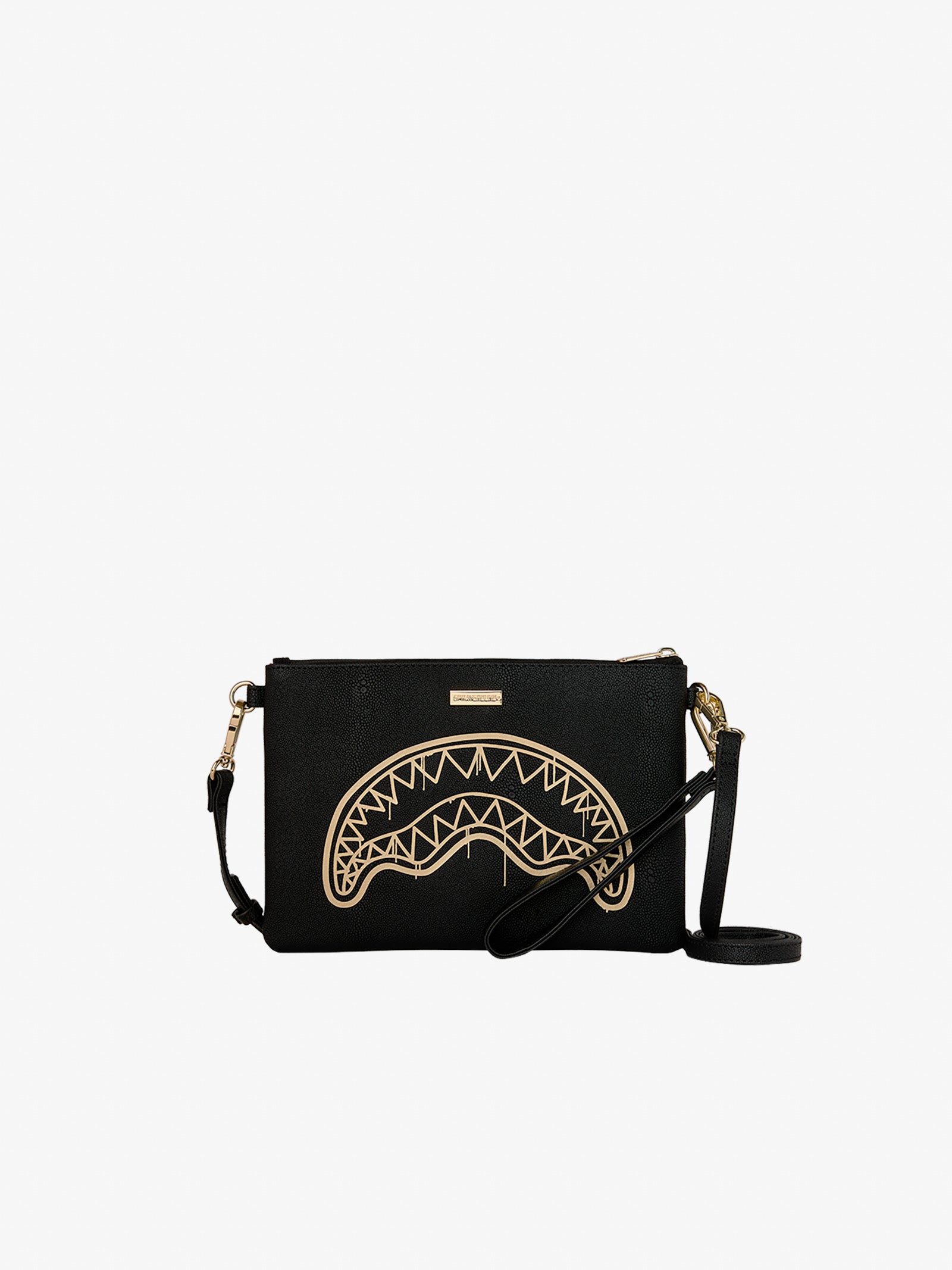 SPRAYGROUND clutch that gold drap crossbody 910b8977nsz black pvc