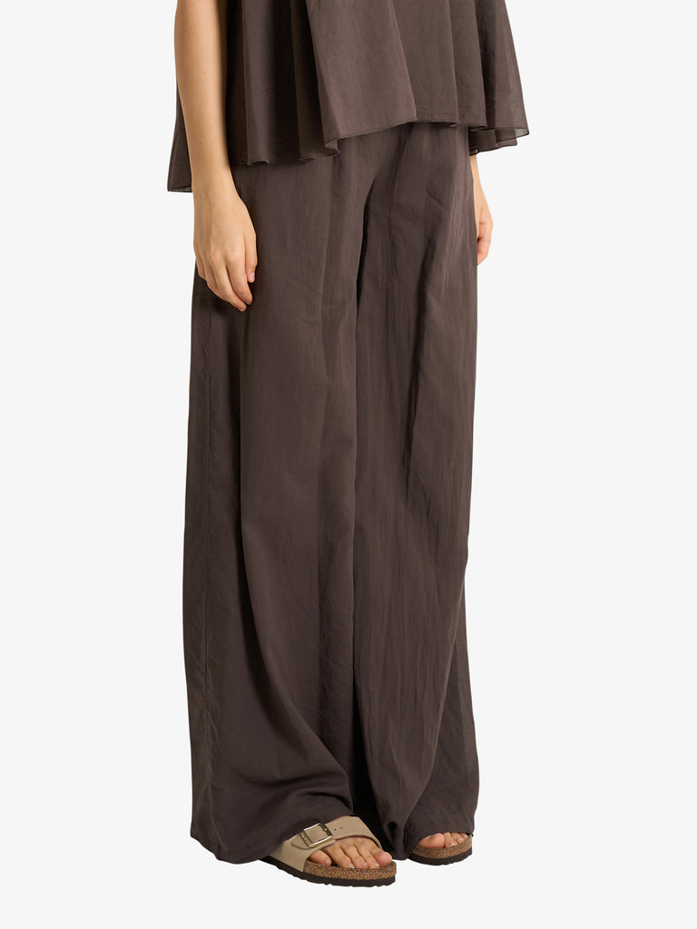 OTTOD'AME purple cotton women's wide culotte pants