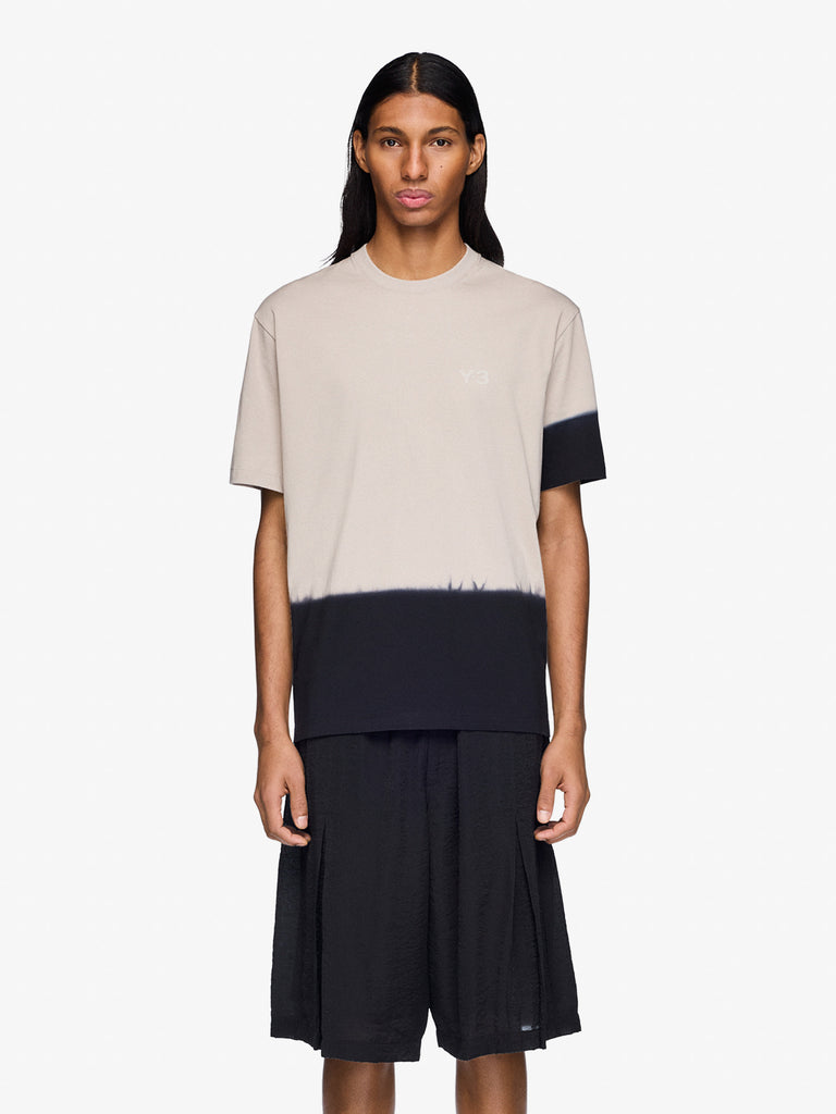 Y-3 t-shirt dip rg brown cotton