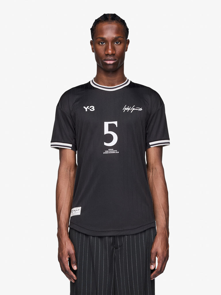 Y-3 zinedine zidane black long sleeve soccer jersey