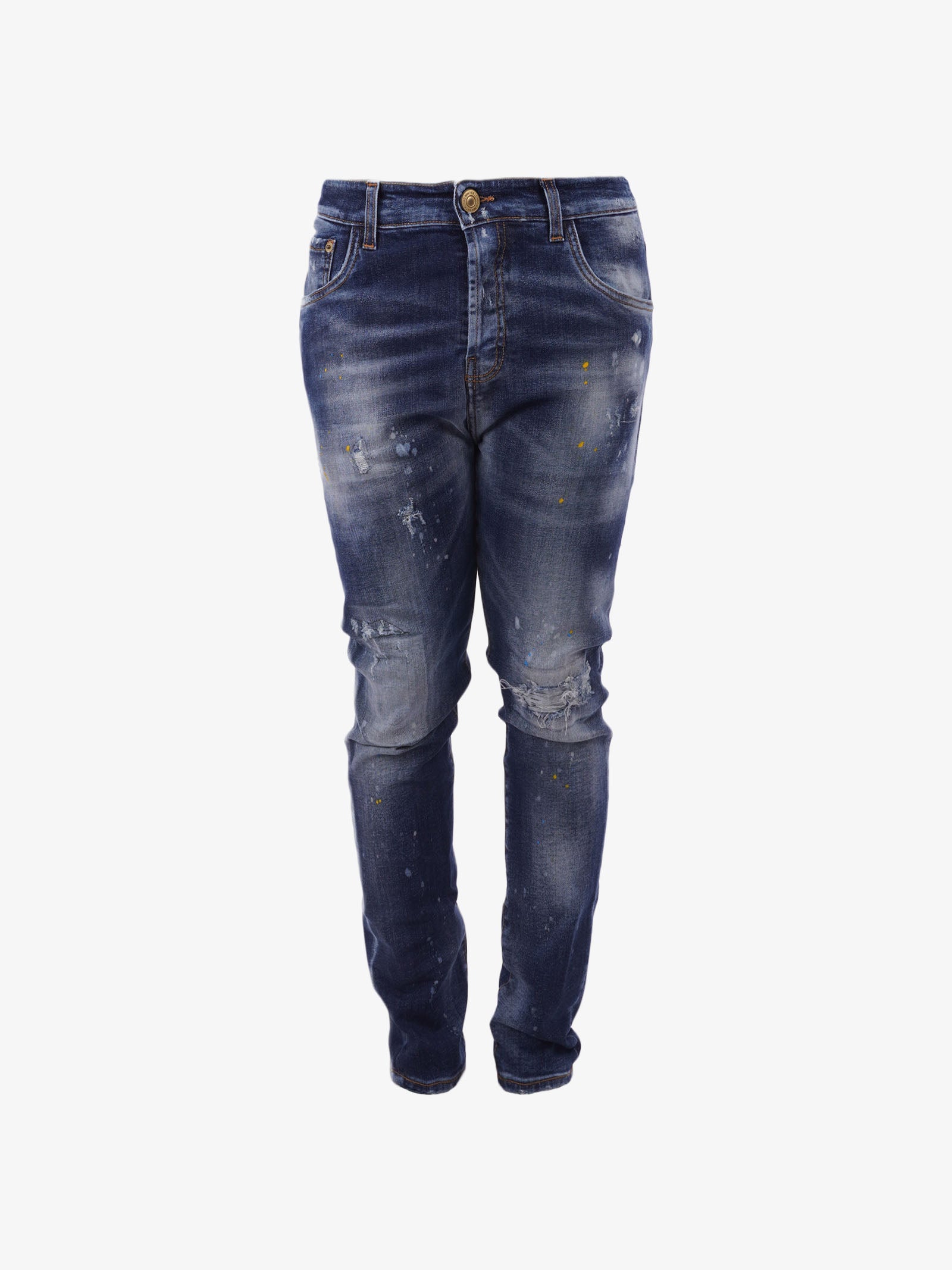 YES LONDON Jeans distressed Twist uomo lavaggio medio