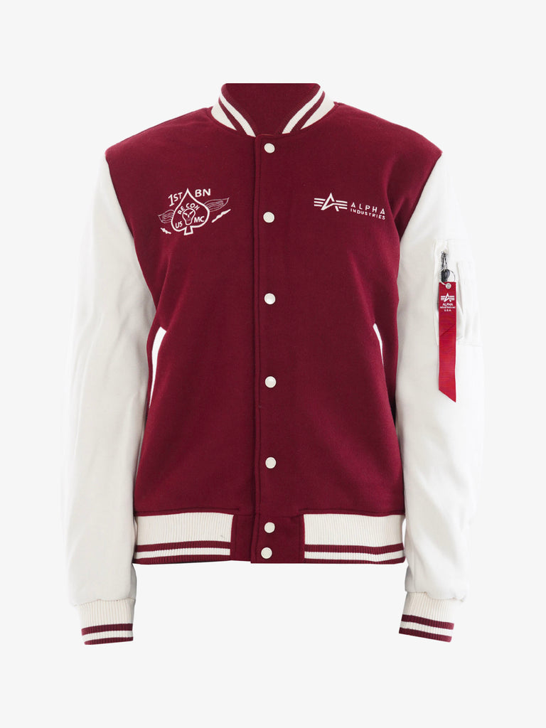 ALPHA INDUSTRIES Giacca Varsity AIR FORCE uomo bordeaux