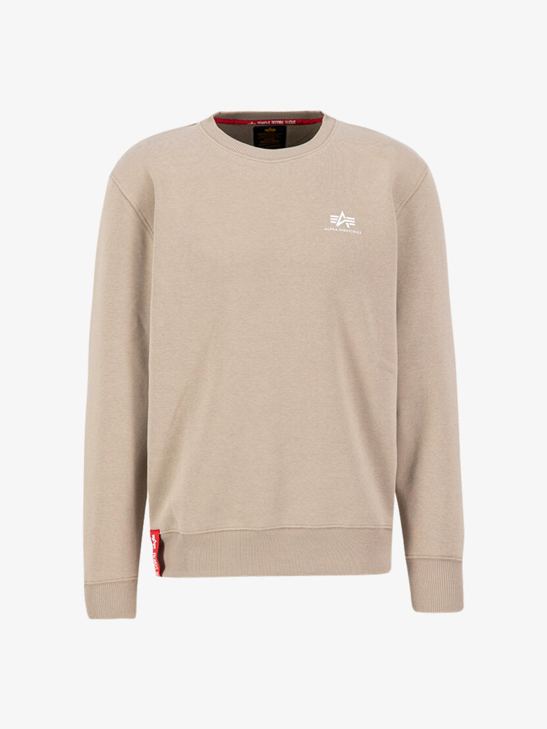 ALPHA INDUSTRIES sweatshirt men\'s 188307679 Basic small logo crewneck beige with