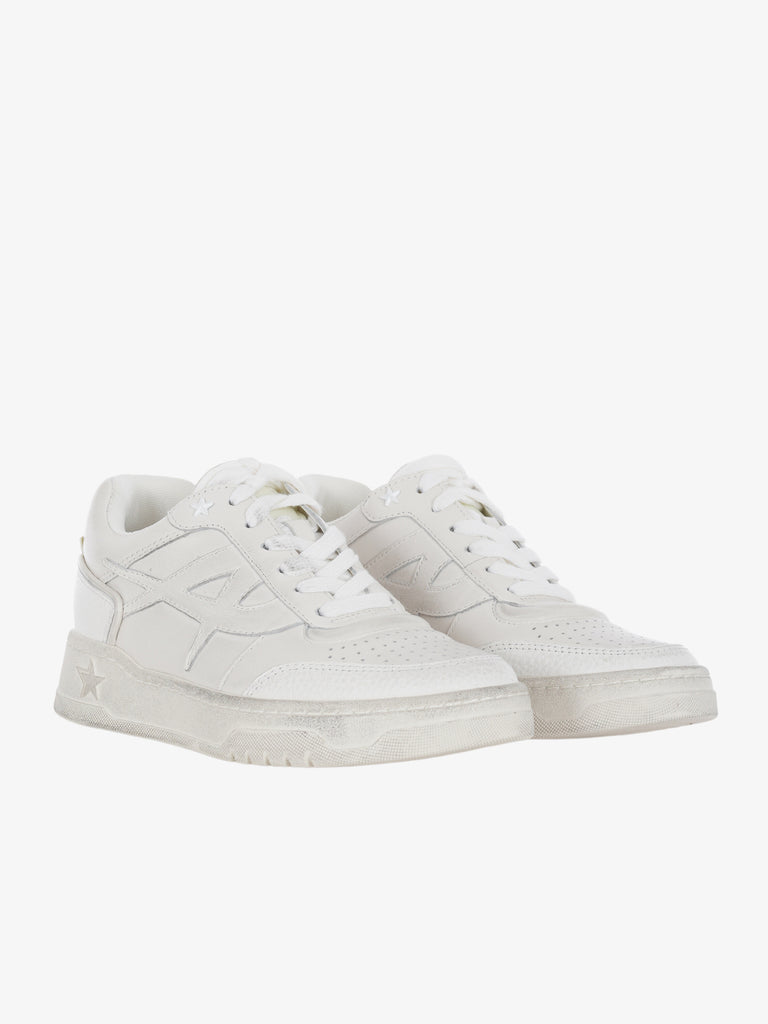 ASH Sneakers Blake03 donna in pelle effetto used bianco