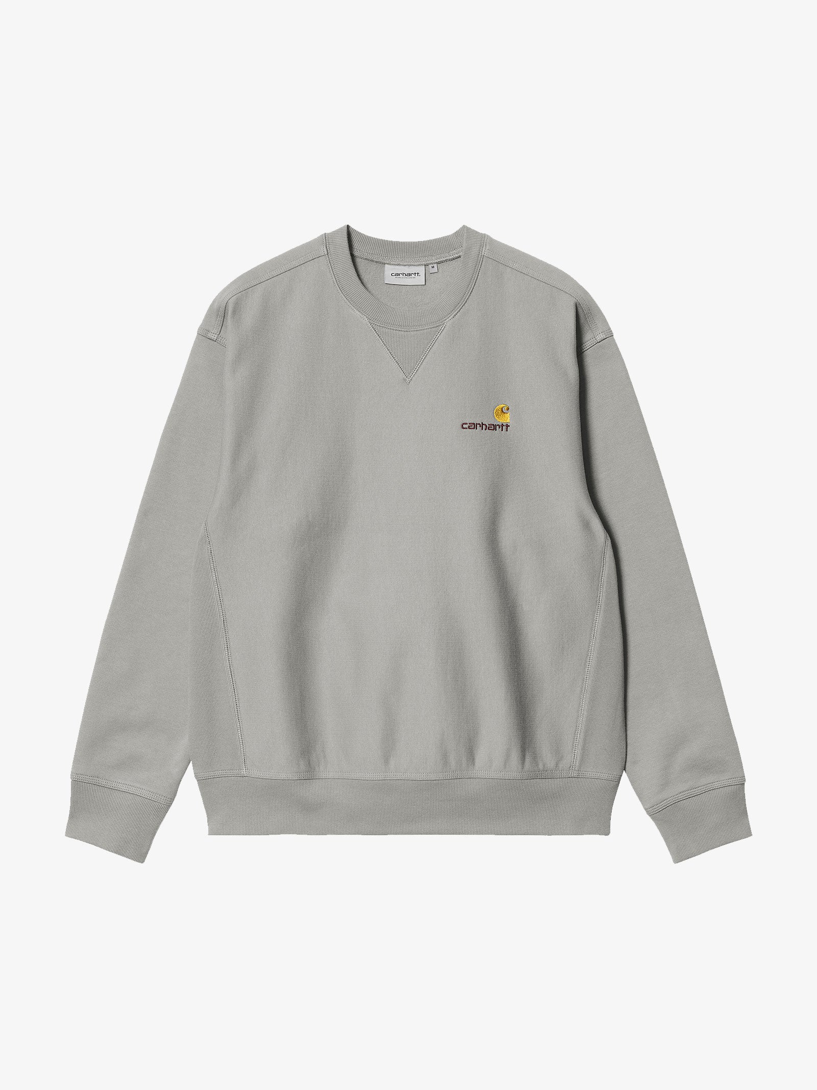 CARHARTT WIP Felpa girocollo American Script uomo grigia