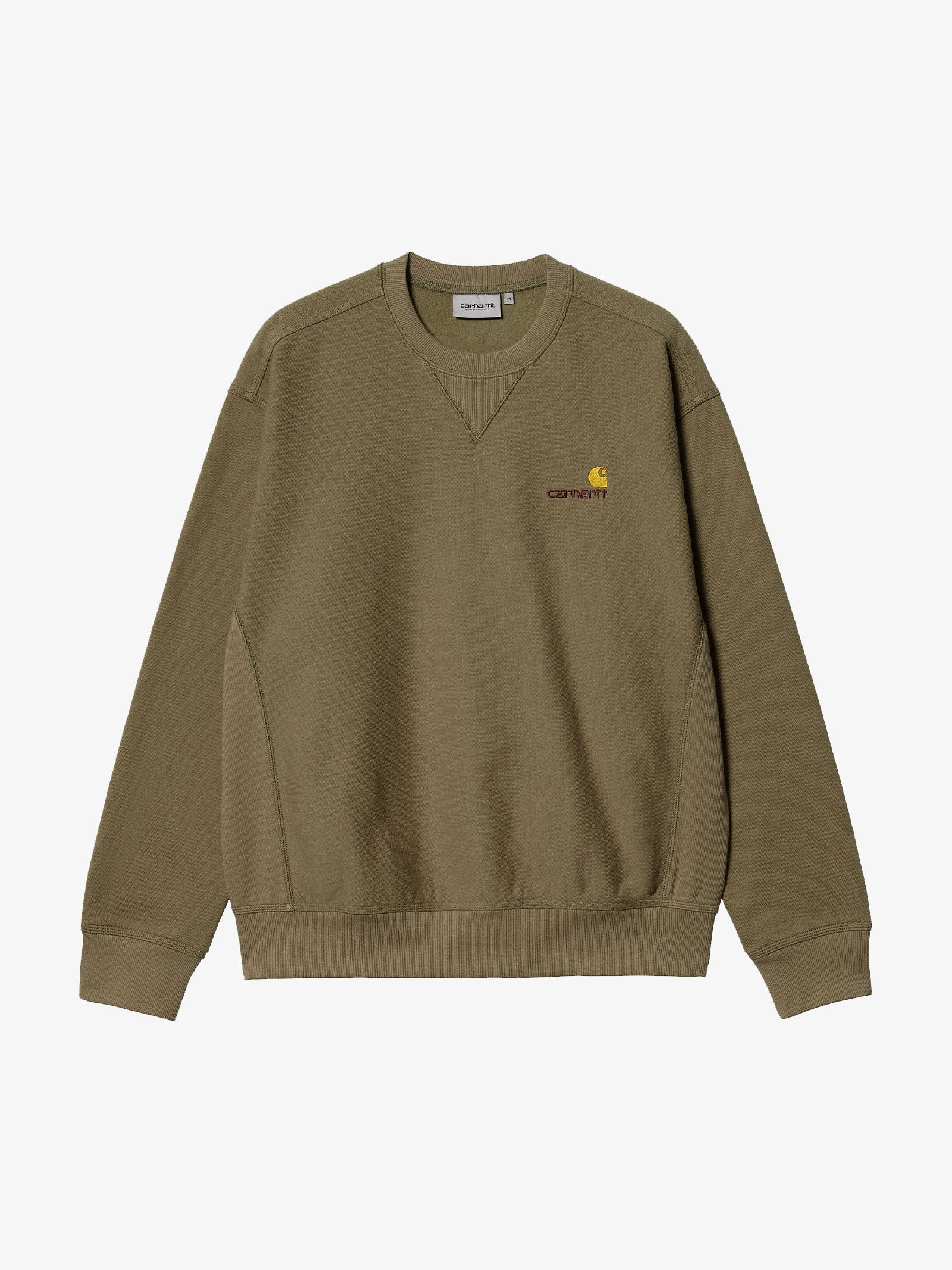 CARHARTT WIP Felpa girocollo American Script uomo marrone