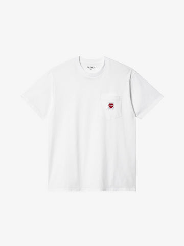 CARHARTT WIP T-Shirt S/S Pocket Heart I032128_02_XX uomo bianca