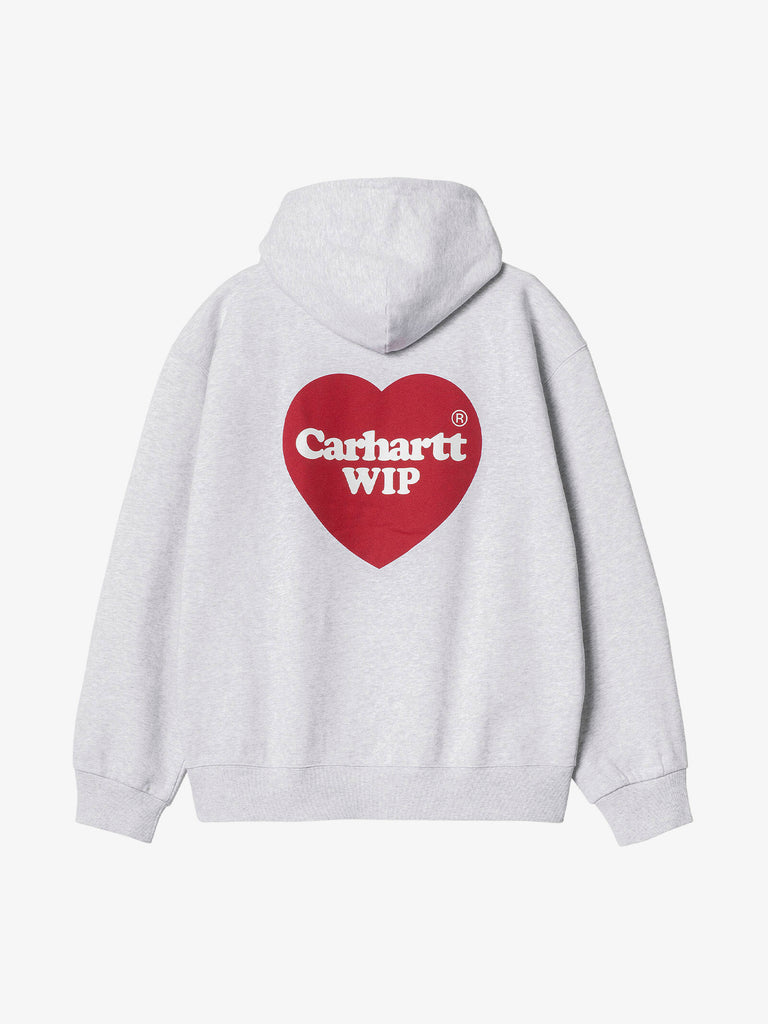 CARHARTT WIP Men's grey Heart Sweat hoodie | Faraone.