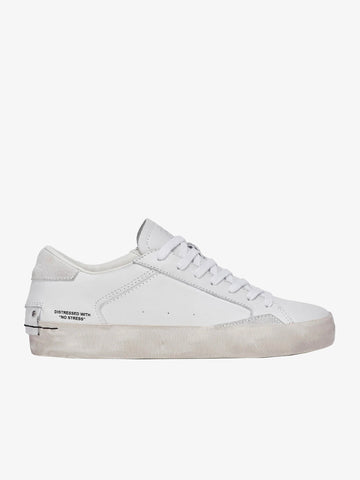 CRIME LONDON Sneakers DISTRESSED 26019P donna in pelle bianco/cocco