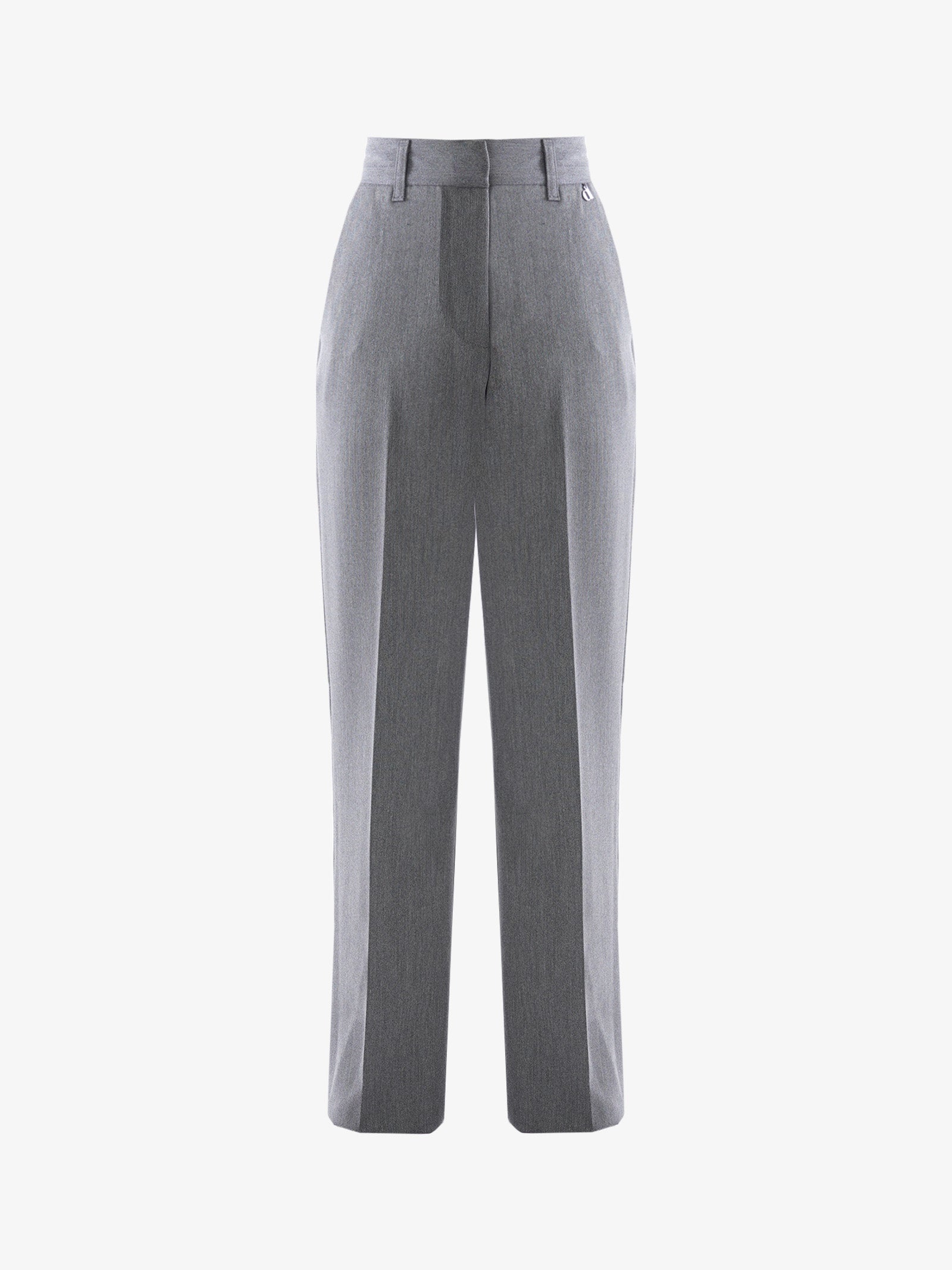 DIXIE Pantaloni straight donna monocolore grigio con piega stirata