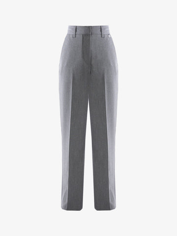 DIXIE Pantaloni straight donna monocolore grigio con piega stirata
