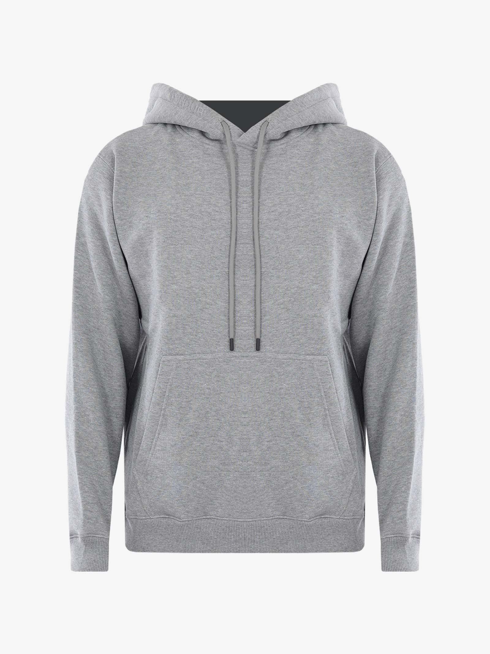 DONDUP Felpa con cappuccio uomo in jersey di cotone grigio logo cappuccio