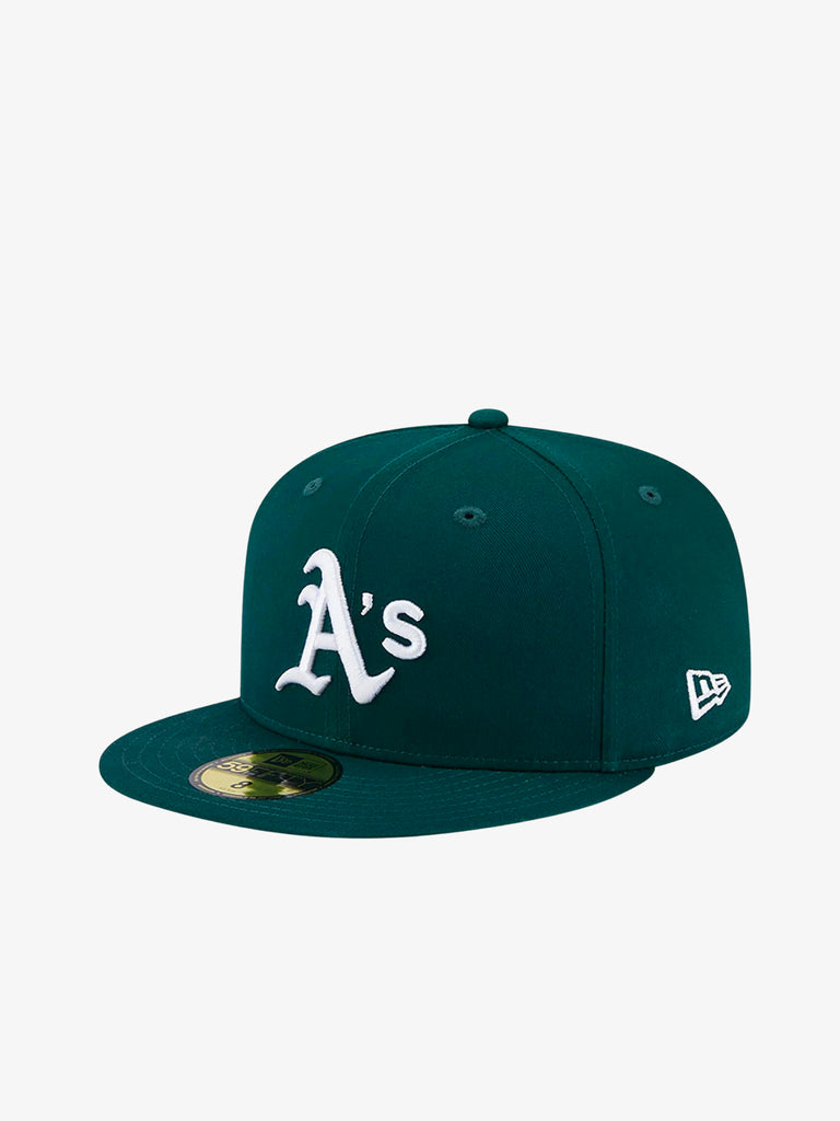 NEW ERA Cappello 59FIFTY Fitted Oakland Athletics Team Side Patch uomo verde