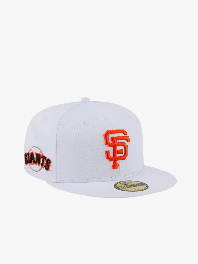 NEW ERA Cappello 59FIFTY Fitted San Francisco Giants Team Side Patch uomo bianco