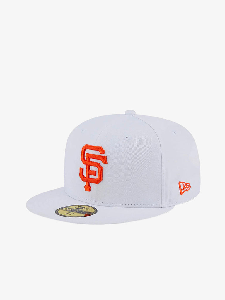 New Era White 59FIFTY Fitted San Francisco Giants Team Side Patch Cap -Size XXL