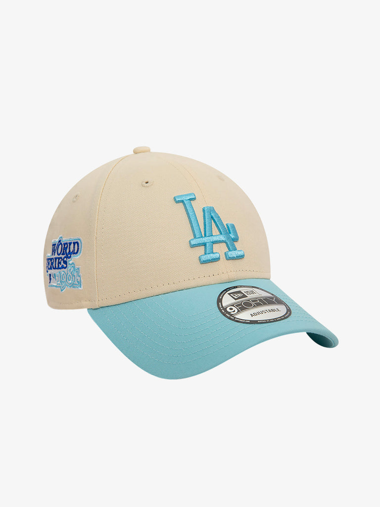 NEW ERA Cappello 9FORTY LA Dodgers World Series Patch uomo azzurro