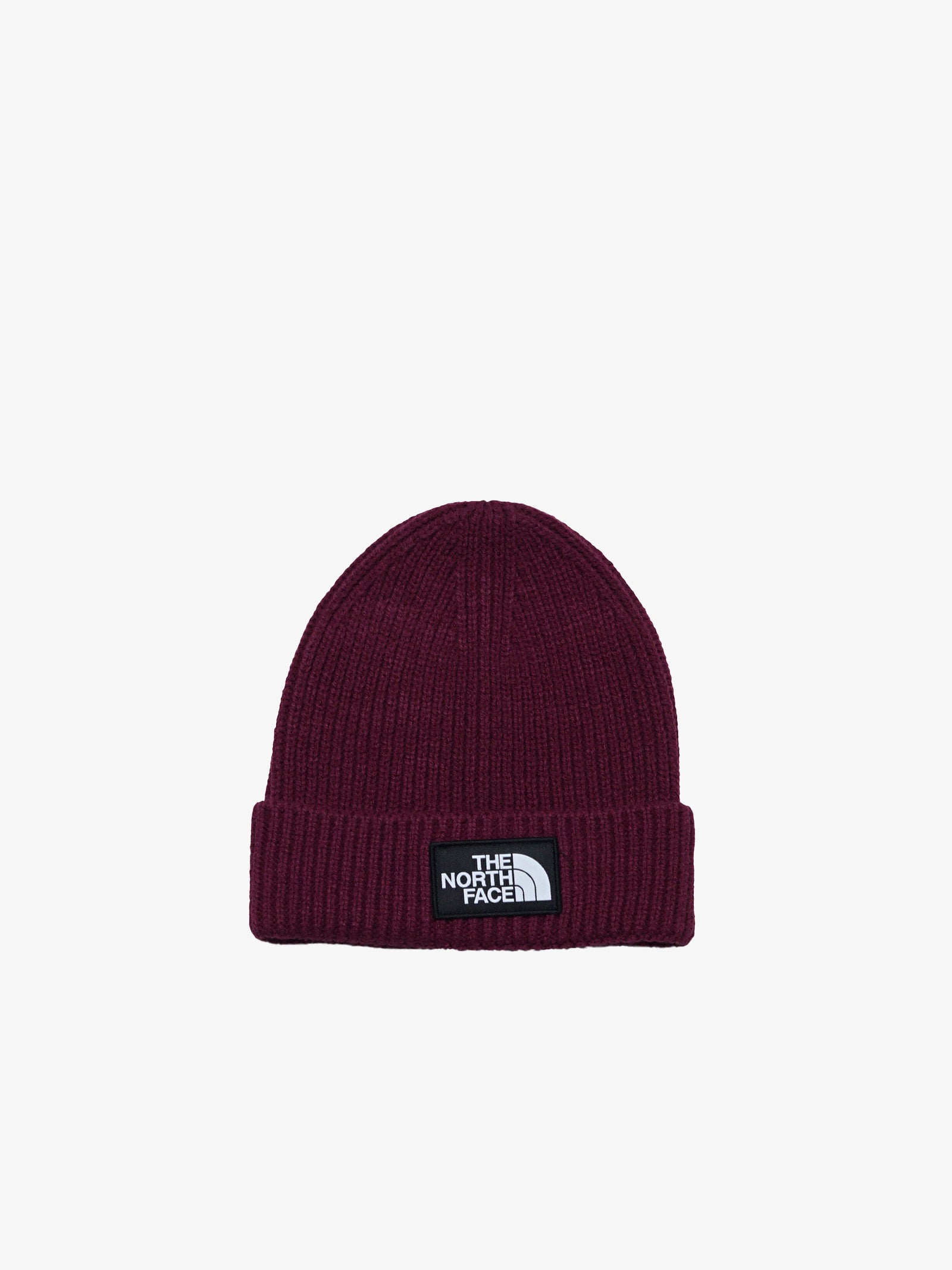 THE NORTH FACE Cappello Beanie TNF Logo Box in tessuto tecnico bordeaux