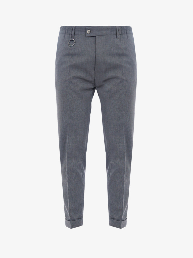 YES LONDON Pantalone XP3176 uomo in fresco lana grigio