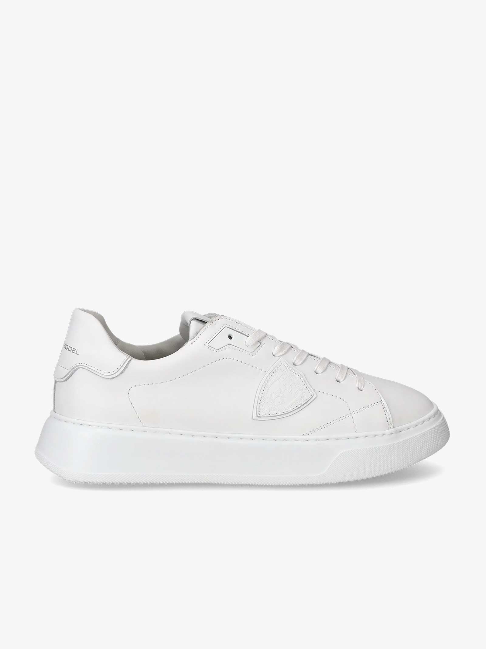 PHILIPPE MODEL Sneakers Temple Low BTLU uomo in pelle bianco