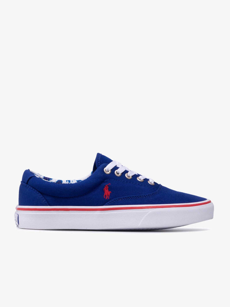 Polo Ralph Lauren Canvas Sneakers In Navy With Pony Logo | ModeSens