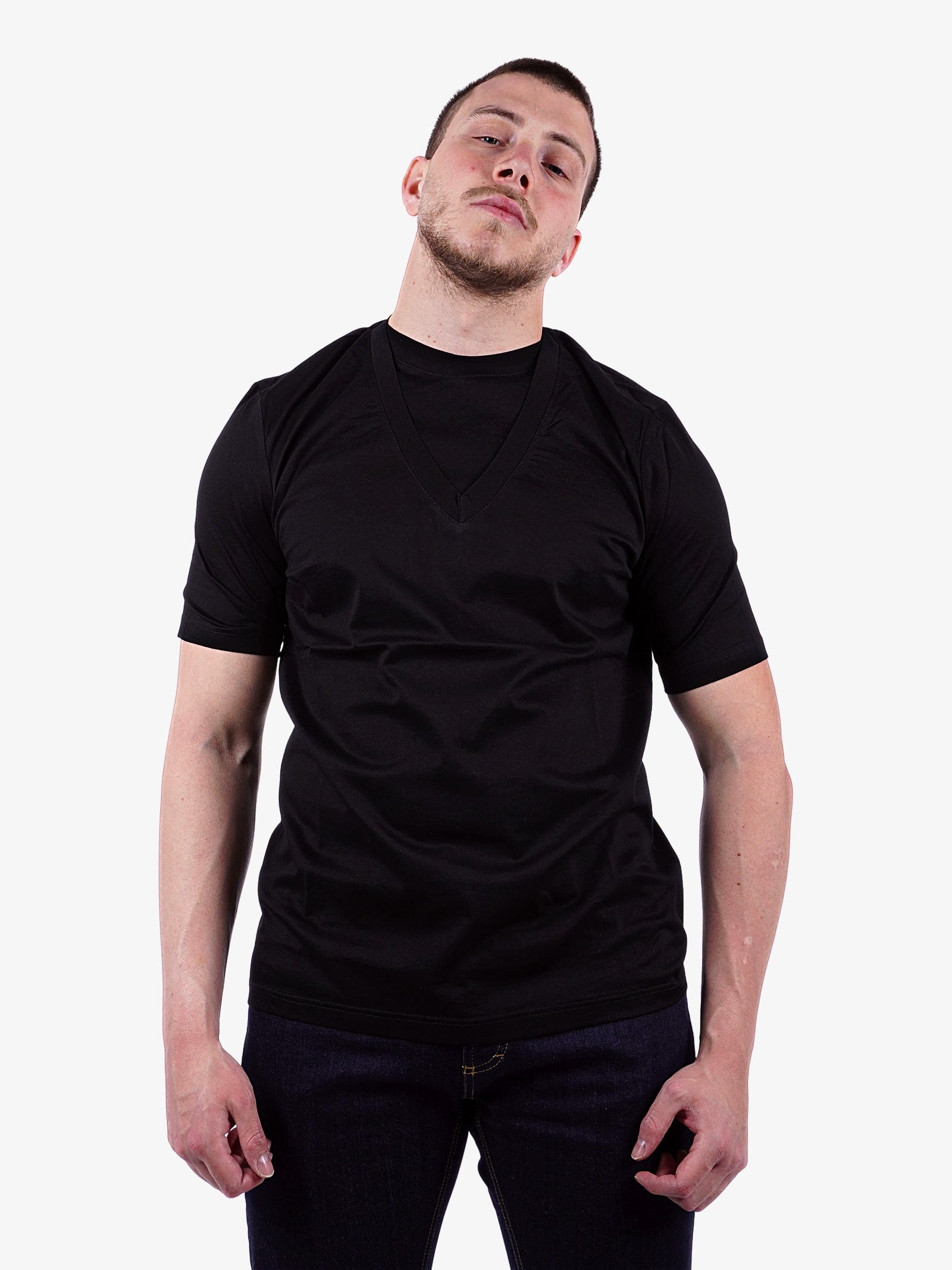 YES LONDON T-shirt in cotone uomo nera