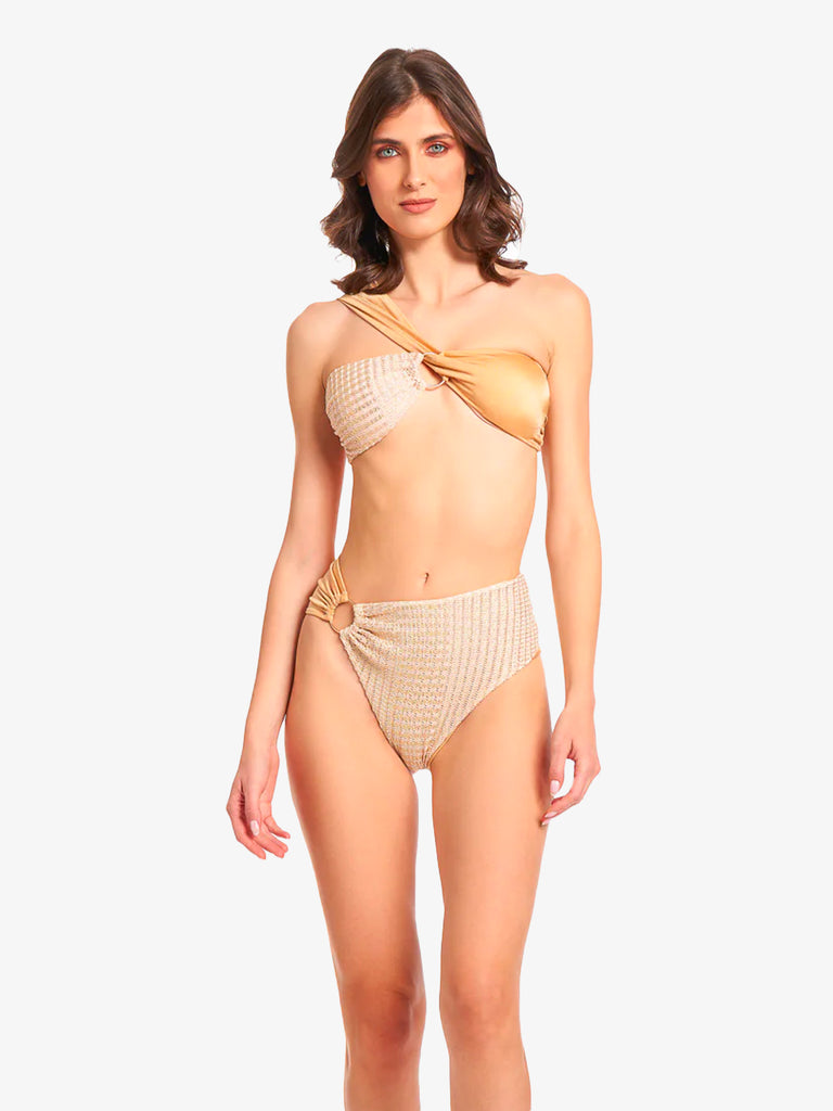 COTAZUR Costume da bagno bikini donna oro/crema